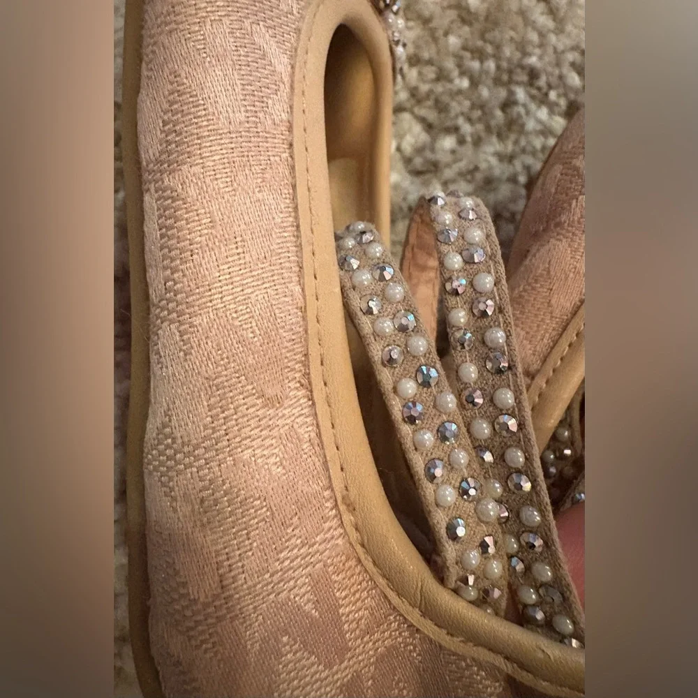 3/$15 Michael Kors Baby Kids Dress Shoes in Pink with Pearls